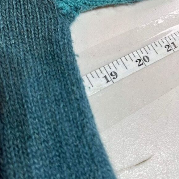 Vintage Segue Embroidered silk angora lambswool Sweater Blue Size Medium - Picture 7 of 8